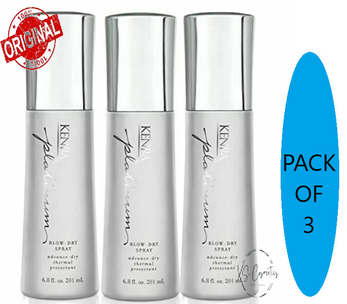 3X Спрей для сушки феном Kenra Platinum Advance Dry Thermal, 6,8 унции (3 УПАКОВКИ)