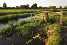 Photo 6x4 River Penk Stafford With wooden gates and fences, as it crosses c2012