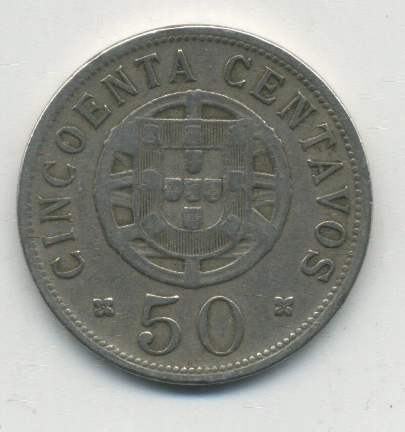 PORTUGUESE ANGOLA 50 CENTAVOS 1927 KM 69 VF - Image 2 of 2