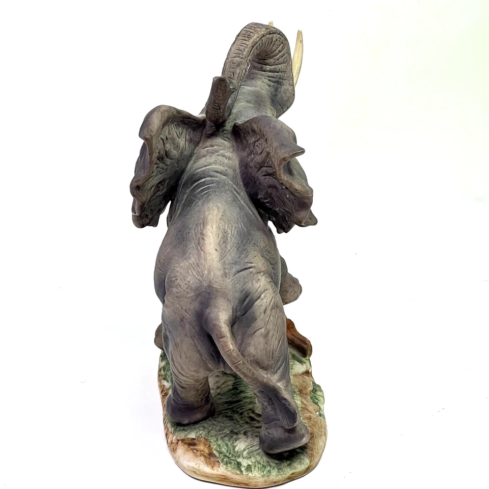 Estatua de elefante africano vintage LIFTON gris fina porcelana hogar jardín decoración interior Foto 3 de 4