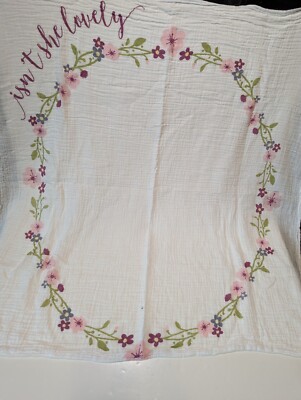 lulujo Baby s First Year Milestone Cotton Blanket Isn't She Lovely No Cards