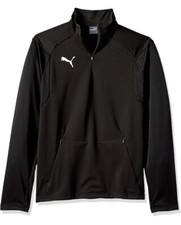 Puma Fleece Jacket Mens Size Small Black Liga Warm Cell Training MSRP 65