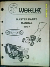 Vintage 1977 Wheeler Mfg. Mower, Tiller, Tractor, Rider  Master Parts Manual