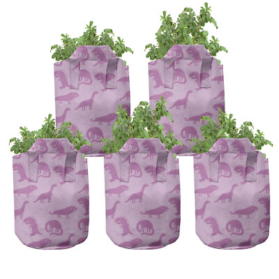 Velociraptor 5er Set Stofftöpfe Stofftaschen Pastel Trex Fossil