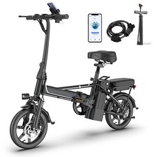 Ladped 14" Folding Electric Bike for Adults Teens, 750W 10.5AH, Commuter City