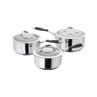 Stellar Saucepan Set James Martin 3 Piece Stainless Steel | JMA3 | Brand new