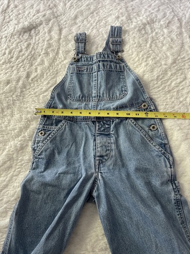 Vintage Y2K GAP Overalls Kids Blue Denim Jeans Carpenter Pockets 17" inseam XS - Picture 7 of 11
