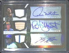 2009 Topps Triple Thread 3x Relic 3x Autograph #TTARC10 Yount Molitor Braun 5/27