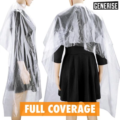 GENERISE 100 Disposable Barber Gown Cloth Hair Cut Cutting Cape Cloak Hairdressing Salon