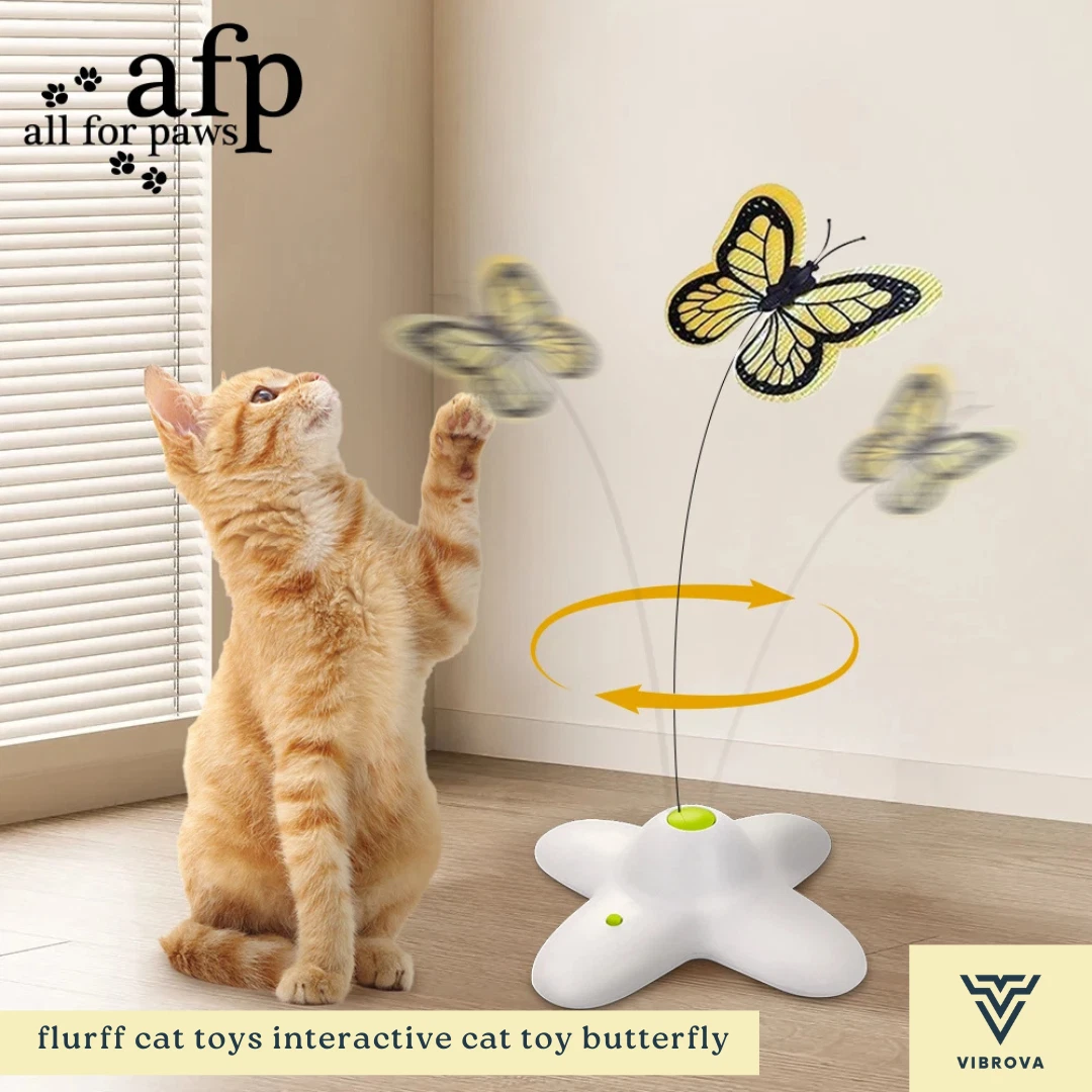 Flurff Cat Toys | Interactive Butterfly Cat Toy | 360 Rotating Cat Toy
Opens in a new window or tab