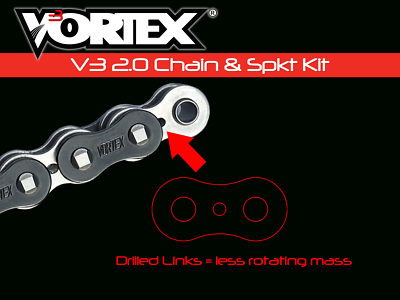 Kawasaki ZX-10R 06-07 Vortex 525 Chain and Sprocket Kit 17-40