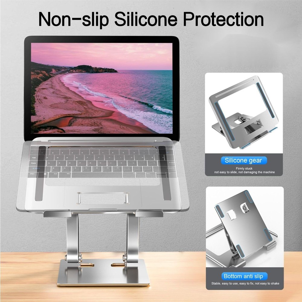 Adjustable Foldable 360° Rotating Laptop Stand for Desk