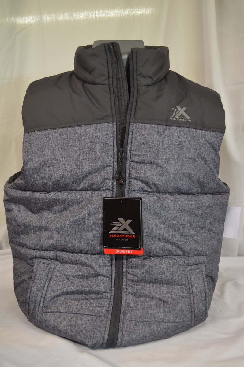 【Quilted Vest】 Snow NEW Men's ZeroXposure Vest, ThermoCloud, ZX Technology, Gray