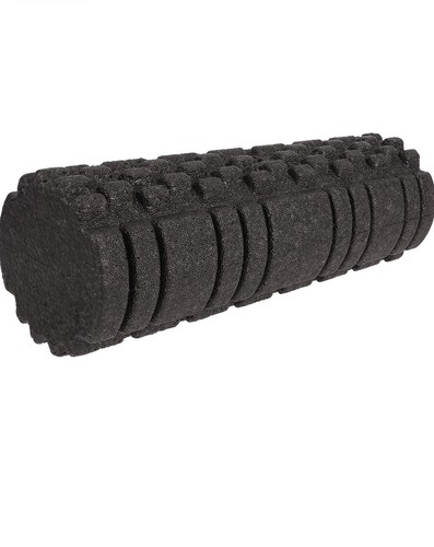 Rodillo de masaje de terapia de ejercicio 12”x 4” x 4”-Rodillo de masaje muscular profundo negro - Imagen 3 de 6