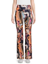 New No Boundaries Marble Swirl Knit Flare Pants Juniors Women Many Sizes