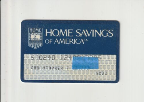 Home Savings of America 1985 era Vintage Bank Credit Charge ATM Star System Card