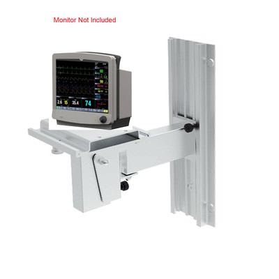 COMPACT WALL MOUNT FOR GE Carescape B650/B450, CHOICE OF BASKET CHANNEL LENGTH