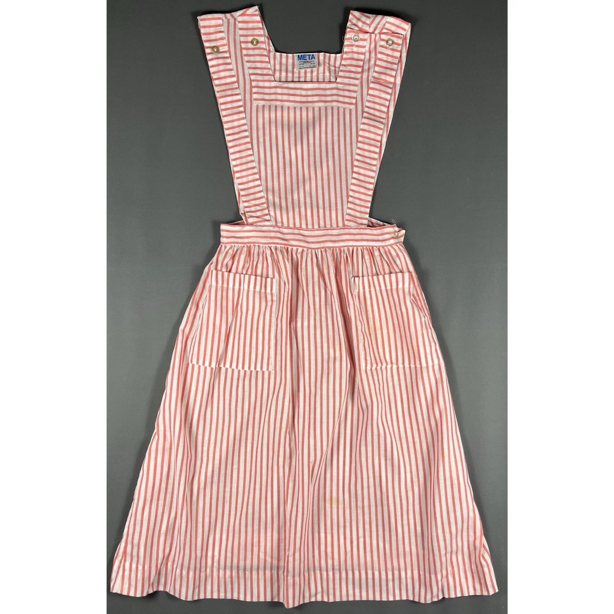pinafore dress old fashioned Vintage-Inspired Plaid Pinafore Dress Orange / S main image 0