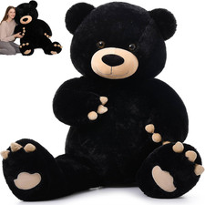 Giant Teddy Bear Stuffed Animal 5Ft, 59'' Big Black Teddy Bear for Baby Shower P