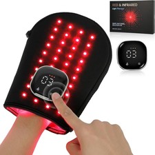 Rechargeable Red  Infrared Light Therapy Gloves  5 SETTINGS  Hand Pain Relief