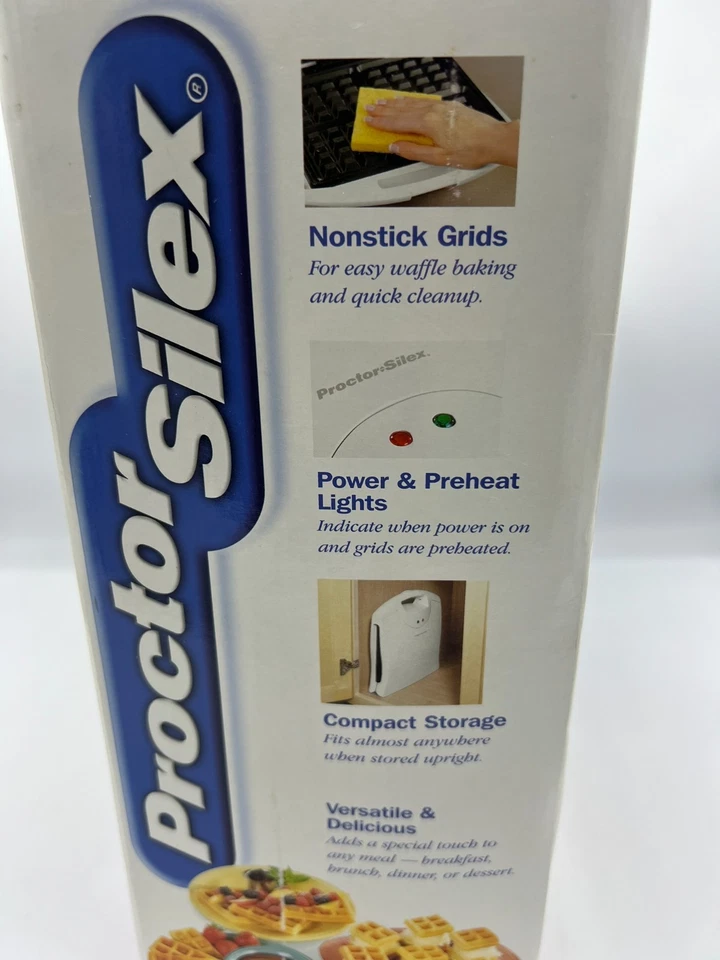 Gofrera belga antiadherente Proctor Silex modelo 26050 tamaño familiar nueva LEER Foto 3 de 4