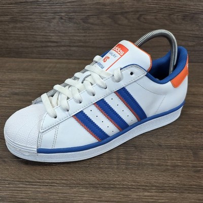 Adidas Superstar Vs Rivalry Gr. UK 7 kräftig blau orange weiß Leder Turnschuhe 