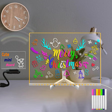 Lavagna a LED Con Messaggio a Colori Lavagna a Secco Con Stand Illuminato Regola