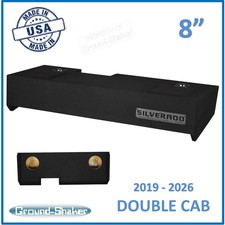 Chevy Silverado 2019-2026 Double Cab 8" Dual Subwoofer Enclosure Speaker Box Sub