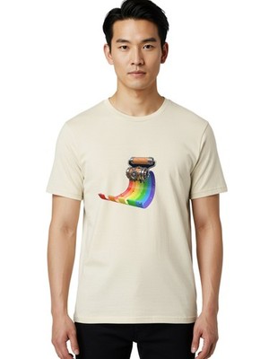 Camera-On-Strip Mens Graphic Tee, 100% Cotton, Casual Summer Wear