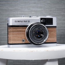 Olympus TRIP 35 35mm Film Camera Natural Wood Remake Serviced JP
