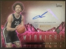 2024 Topps Midnight Jalen Wilson RC Auto 033/199 #RHS-JWI Brooklyn Nets Rookie