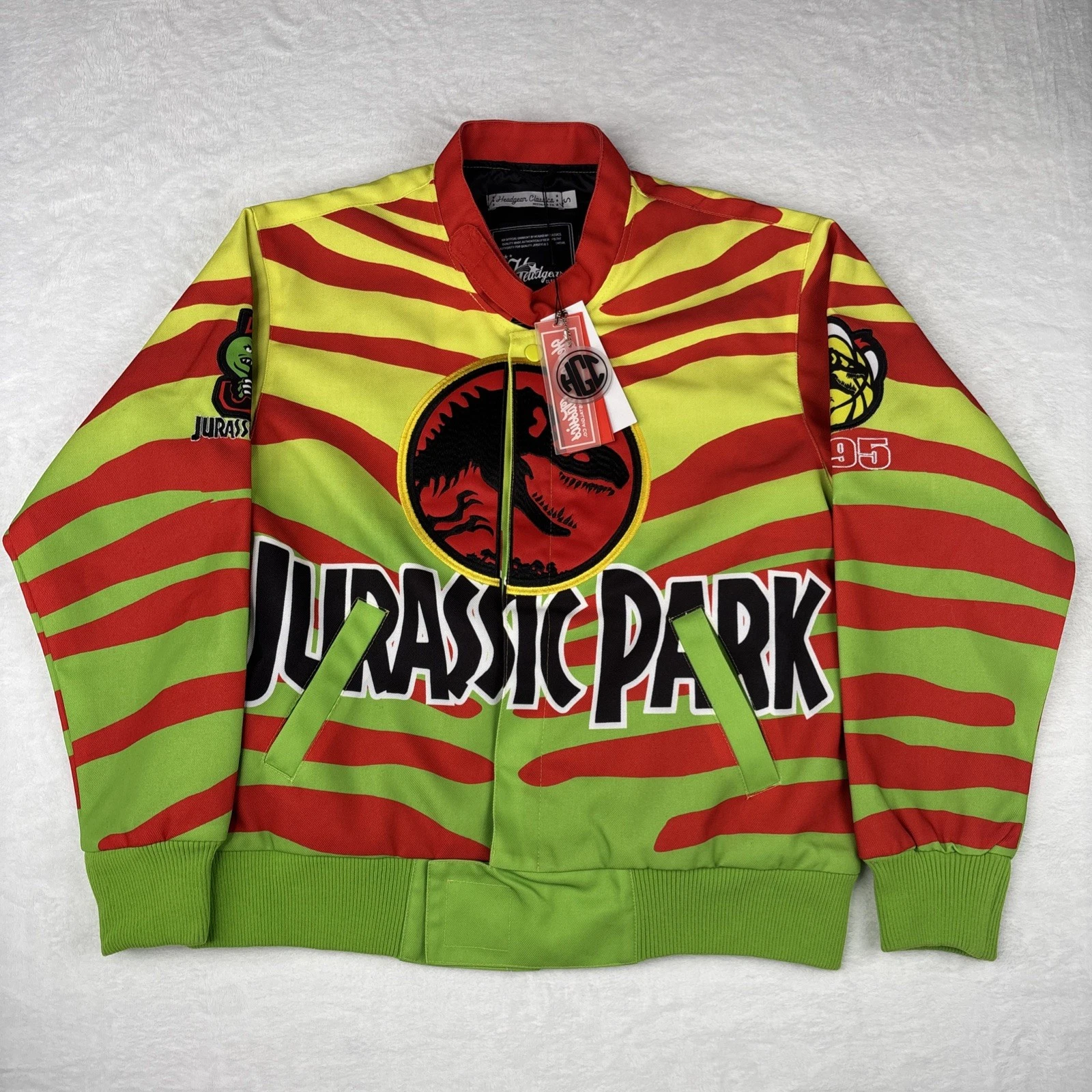 Jurassic Park Work Jacket‎ Men's Size S Headgear Classics 1995 Multicolor, New