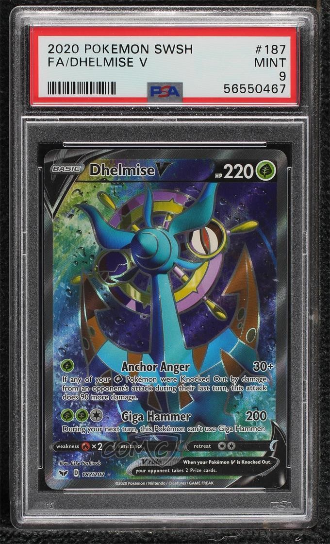 Dhelmise V Ultra Rare Pokemon Sword & Shield PSA 9 MINT