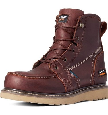 ARIAT (Size 9.5 Wide) Rebar Wedge Moc Toe 6'' Waterproof Work Boots Rusted Copper