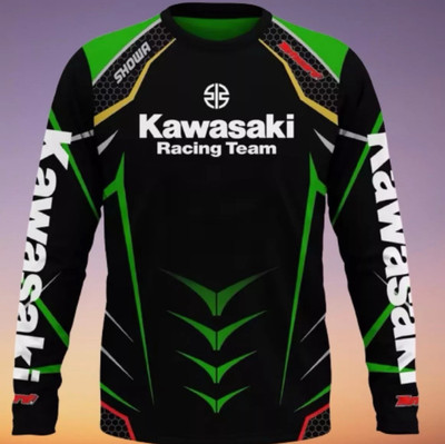 Kawasaki motorcycle racing team jersey Shirt long