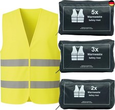 VZL Warnwesten Auto Set ? TÜV geprüfte Warnweste EN ISO 20471 ? Warnweste Auto ?