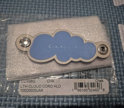 Coach Coachtopia Cloud Cord Holder Blue NWT Upcrafted Leather 