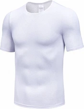 New CYCLING BASE LAYER Mens Medium M Quick Dry Bike Undershirt Short Sleeve Mesh