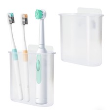 2 Packs Toothbrush Holders Wall Mounted, Self Adhesive Tooth Brush Holder for...