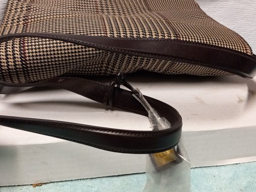 VTG RALPH LAUREN Houndstooth Plaid Shoulder Bag - Brown BRAND NEW OLD STOCK! No - Picture 14 of 23