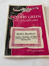 Golders Green Hippodrome - Ballet Rambert - Vintage programme