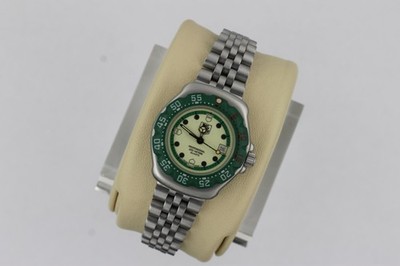 TAG Heuer 372.508 WA1412.BA0495 Womens Formula 1 Series Watch Green Cream Silver