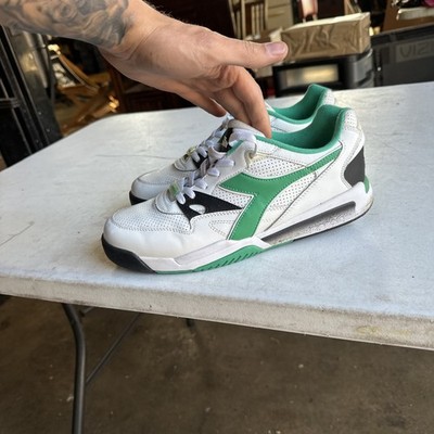 Diadora Rebound Ace White sneakers size 11  Green and White