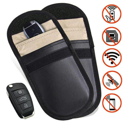 RFID BLOCKIERKÄFIG 2X AUTOSCHLÜSSEL SIGNALBLOCKER FARADAY ETUI CASE FOB SCHLÜSSELLOS