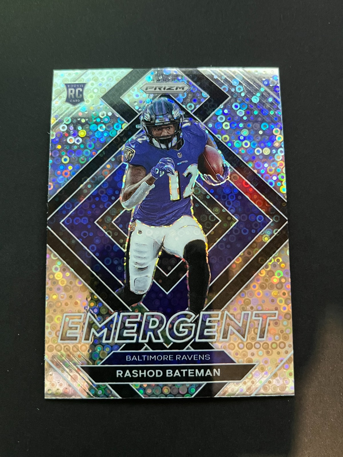 2021 Panini Prizm - Emergent Rashod Bateman #E-10 (RC) Silver Disco Prizm