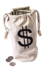 Bank Robber Money Bag Costume Accessory