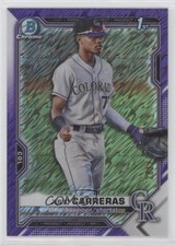 2021 Bowman Chrome Prospects Purple Shimmer Refractor 201/250 Julio Carreras 9hx
