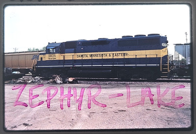 ZL Original Slide DM&E Dakota Minnesota & Eastern #3835 GP38 Brookings SD 2000