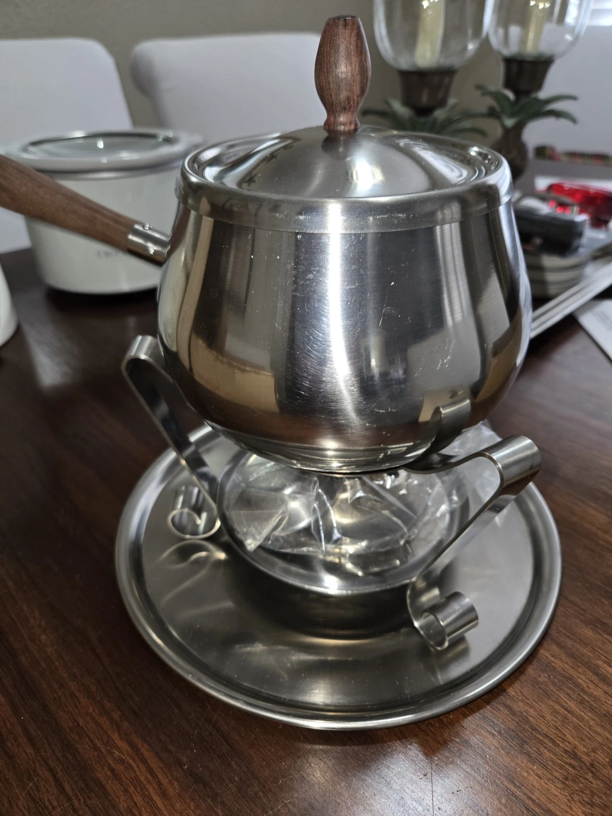 MCM Reed & Barton Fondue Set In Box