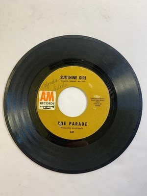 The Parade   Sunshine Girl 7'' Single 1967 A&M Pop Rock 45 RPM